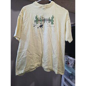Cottage Heritage Yellow Arizona Desert Scene T-shirt Women's Size Large
